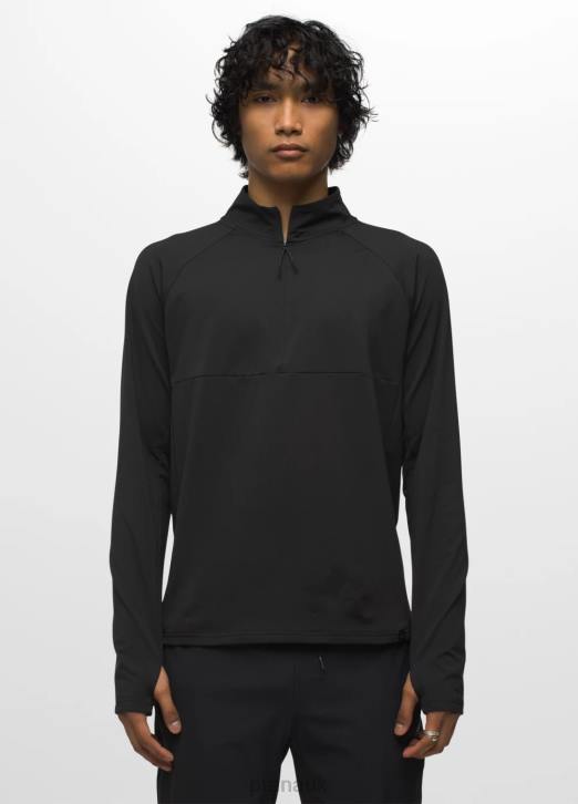 prAna Men Ice Flow Half Zip 604H805 Clothing Black