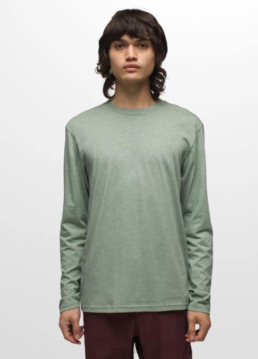 prAna Men Long Sleeve T-Shirt 604H853 Clothing Mineral Green Heather