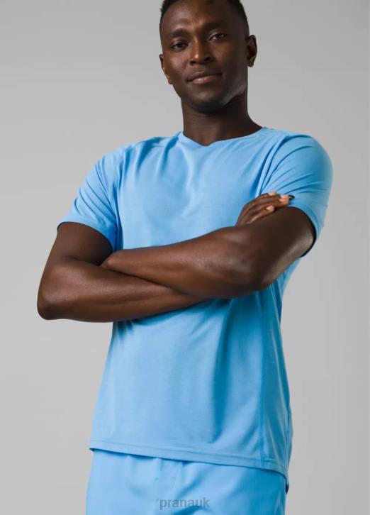 prAna Men Mission Trails Short Sleeve Tee 604H770 Clothing Clear Sky