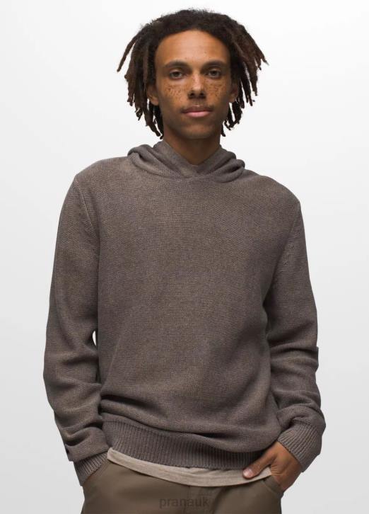 prAna Men North Loop Hooded Sweater 604H790 Clothing Weathered Blue Melange