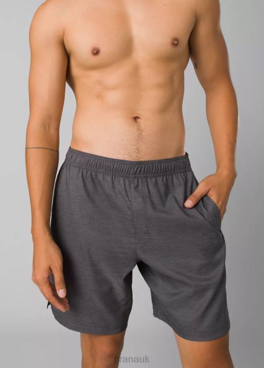 prAna Men Peak to Creek Short II 604H1064 Bottoms Dark Iron Heather