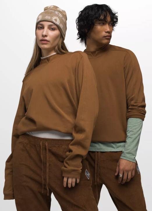 prAna Men Snakebite Sweatshirt 604H172 Clothing Sepia