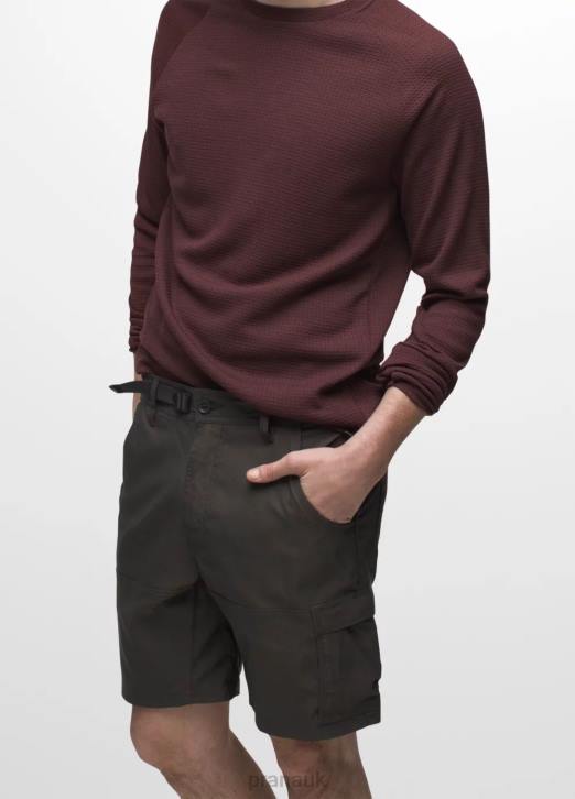 prAna Men Stretch Zion Short II 604H933 Bottoms Dark Iron