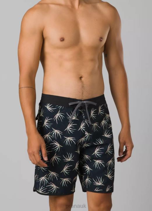 prAna Men Vintage Boardshort 604H1034 Swim Black Bloom