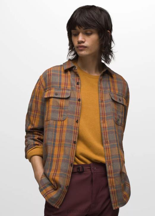 prAna Men Westbrook Flannel Shirt 604H783 Clothing Spiced