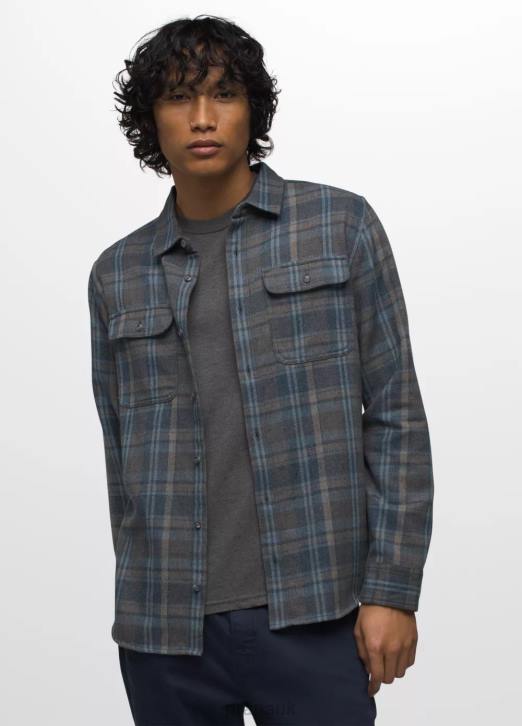 prAna Men Westbrook Flannel Shirt 604H786 Clothing Stormy Night