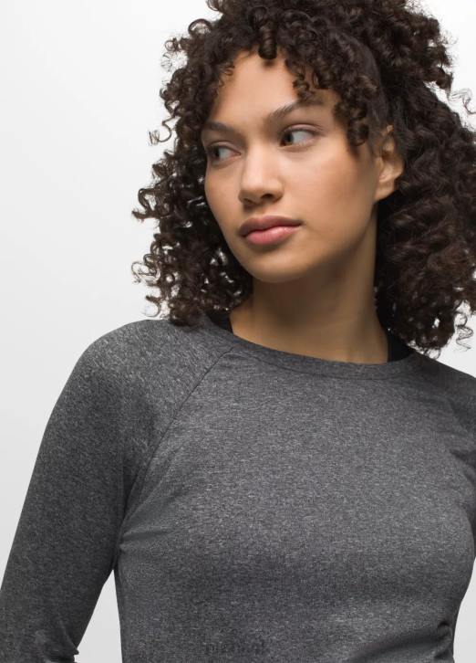 prAna Women Alpenglow Long Sleeve 604H178 Clothing Charcoal Heather
