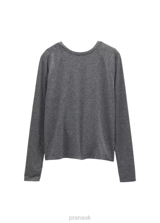 prAna Women Alpenglow Long Sleeve 604H178 Clothing Charcoal Heather