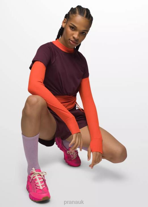 prAna Women Alpenglow Short Sleeve 604H108 Clothing Mulberry