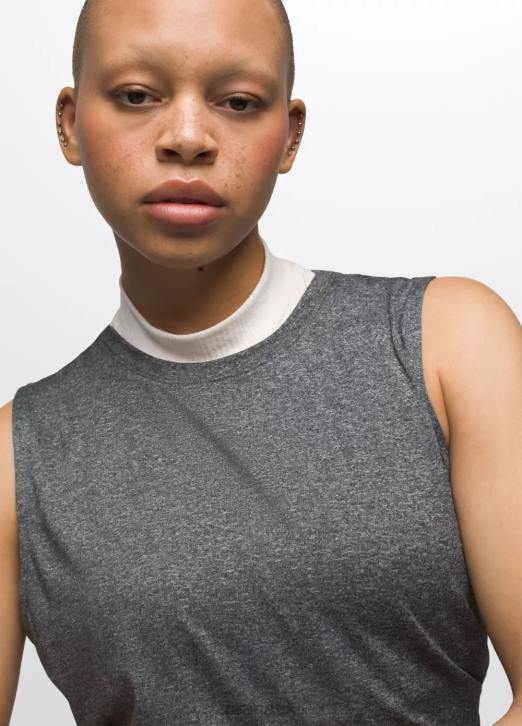 prAna Women Alpenglow Tank 604H157 Clothing Charcoal Heather