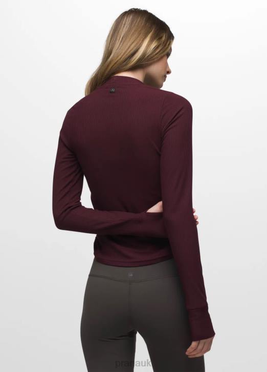 prAna Women Blazing Star Long Sleeve 604H40 Clothing Mulberry