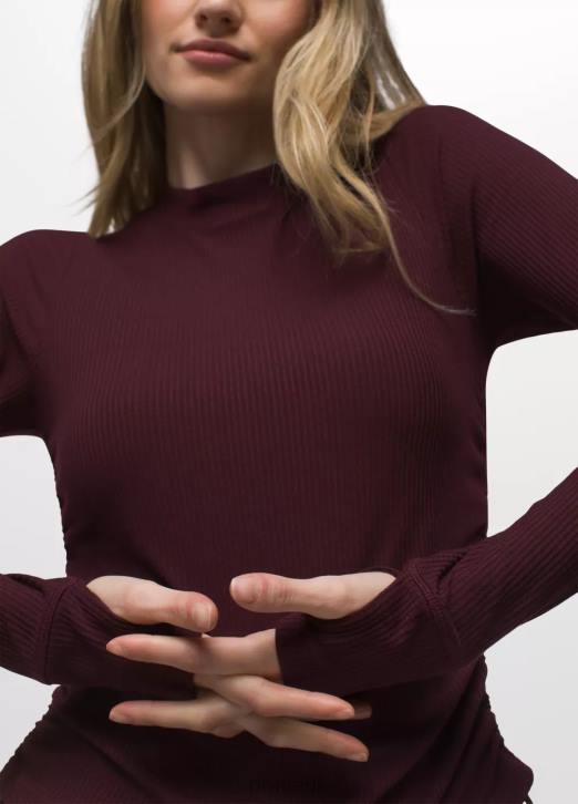 prAna Women Blazing Star Long Sleeve 604H40 Clothing Mulberry