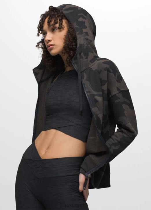 prAna Women Cozy Up Jacket 604H170 Clothing Black Camo