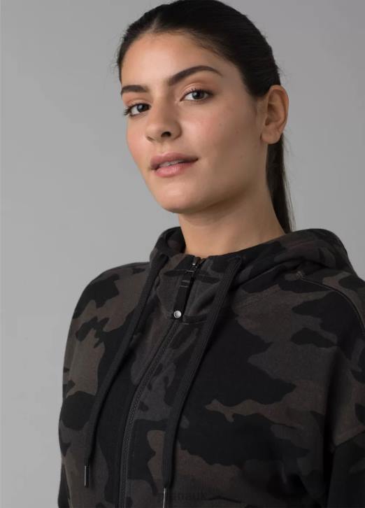 prAna Women Cozy Up Jacket 604H170 Clothing Black Camo