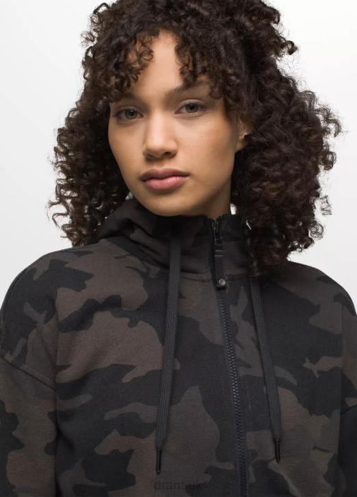prAna Women Cozy Up Jacket 604H170 Clothing Black Camo