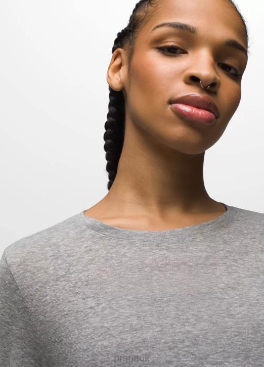 prAna Women Cozy Up Long Sleeve Tee 604H204 Clothing Heather Grey