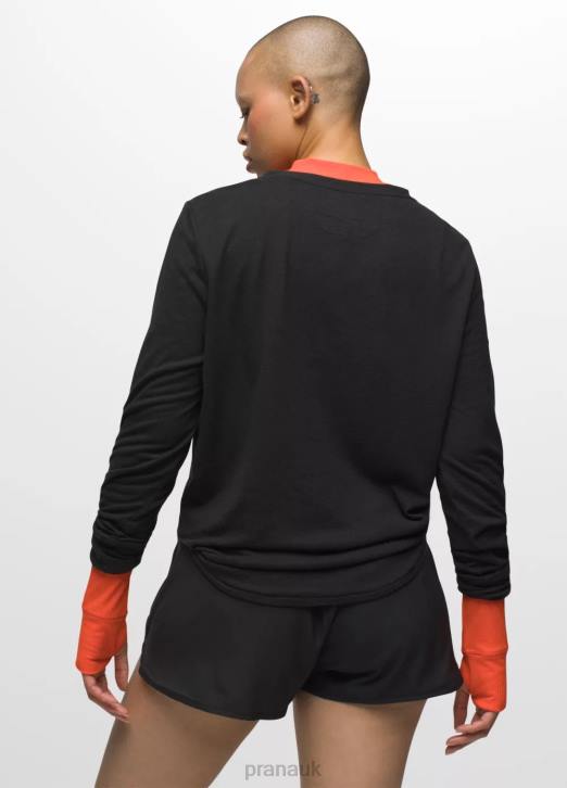 prAna Women Cozy Up Long Sleeve Tee 604H206 Clothing Black