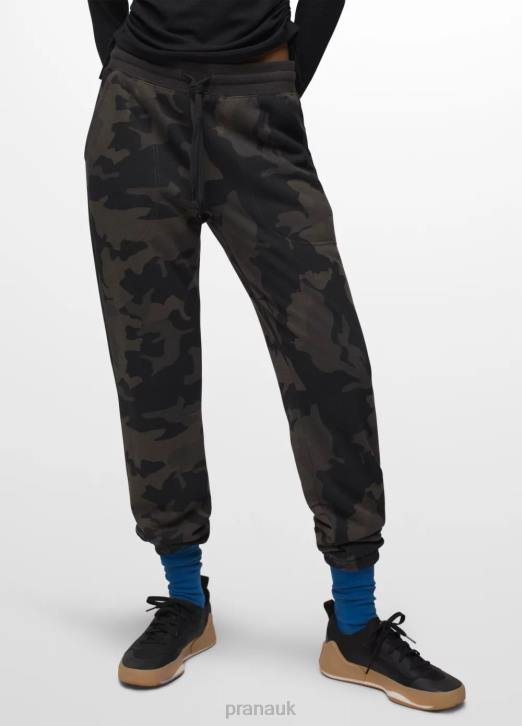 prAna Women Cozy Up Pant 604H403 Bottoms Black Camo