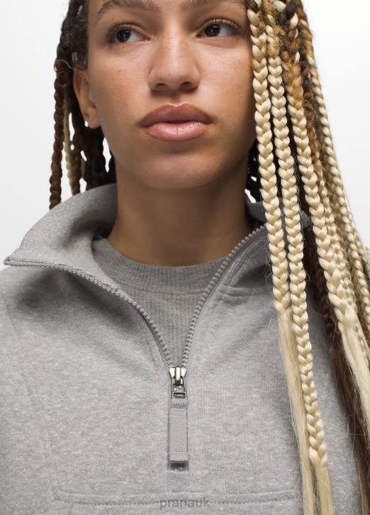 prAna Women Cozy Up Pullover 604H4 Clothing Heather Grey