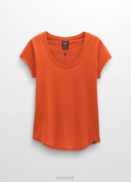 prAna Women Cozy Up Scoop Neck Tee 604H10 Clothing Fireside Heather
