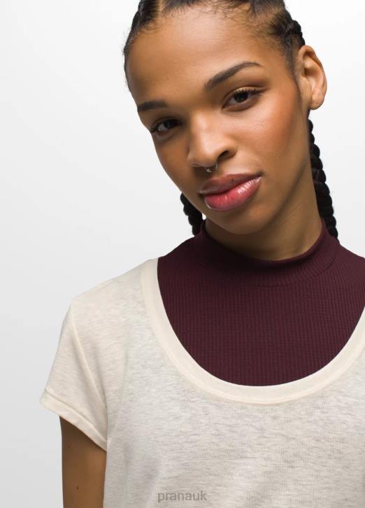prAna Women Cozy Up Scoop Neck Tee 604H11 Clothing Canvas Heather