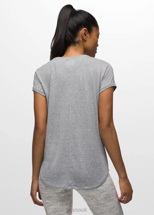 prAna Women Cozy Up Scoop Neck Tee 604H12 Clothing Heather Grey
