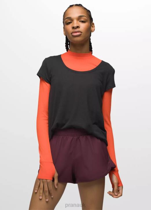 prAna Women Cozy Up Scoop Neck Tee 604H14 Clothing Black