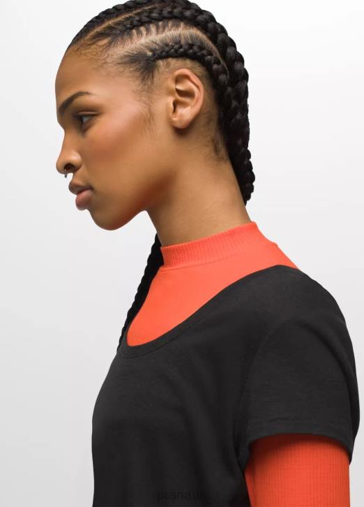 prAna Women Cozy Up Scoop Neck Tee 604H14 Clothing Black