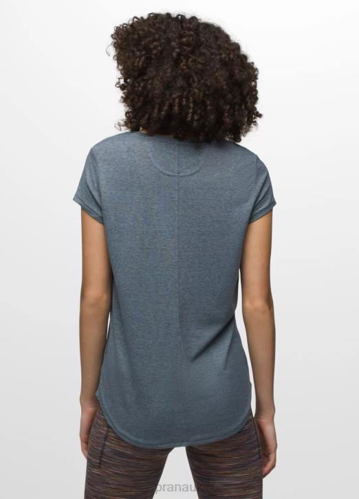 prAna Women Cozy Up Scoop Neck Tee 604H9 Clothing Weathered Blue Heather