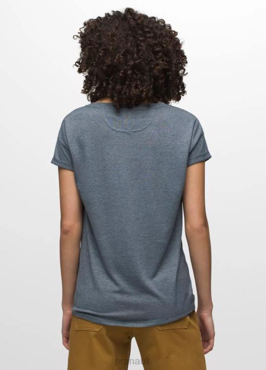 prAna Women Cozy Up T-shirt 604H188 Clothing Weathered Blue Heather