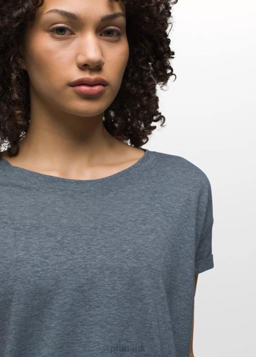 prAna Women Cozy Up T-shirt 604H188 Clothing Weathered Blue Heather