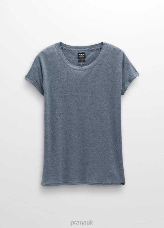 prAna Women Cozy Up T-shirt 604H188 Clothing Weathered Blue Heather