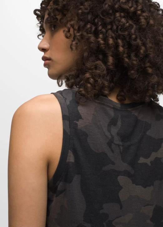 prAna Women Cozy Up Tank 604H226 Clothing Black Camo