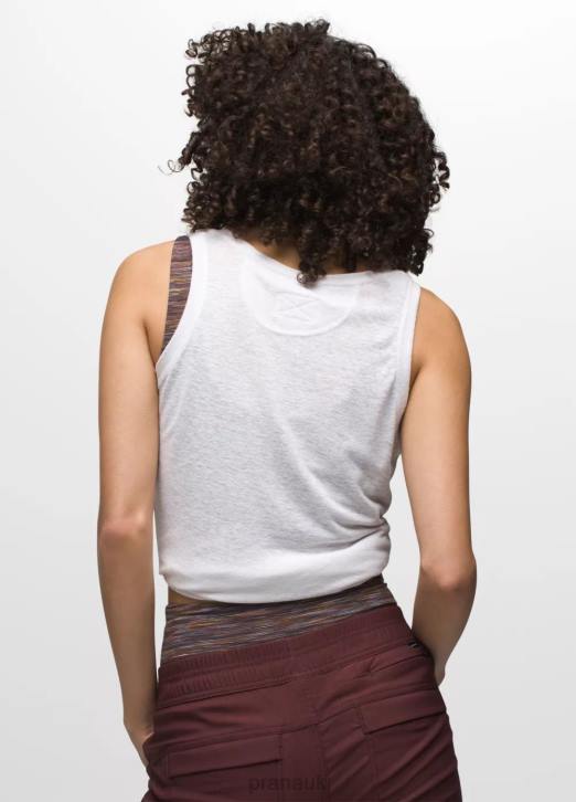 prAna Women Cozy Up Tank 604H228 Clothing White