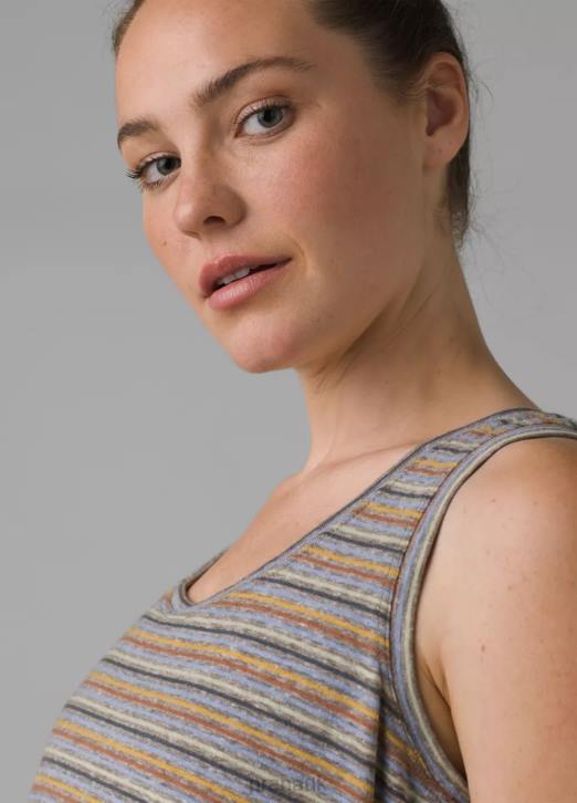 prAna Women Cozy Up Tank 604H229 Clothing Rainbow Stripe