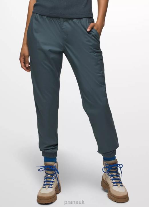 prAna Women Double Peak Jogger 604H419 Bottoms Grey Blue