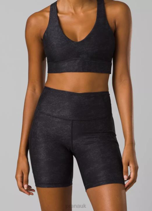 prAna Women Electa Short II Printed 604H522 Bottoms Black Sandblast