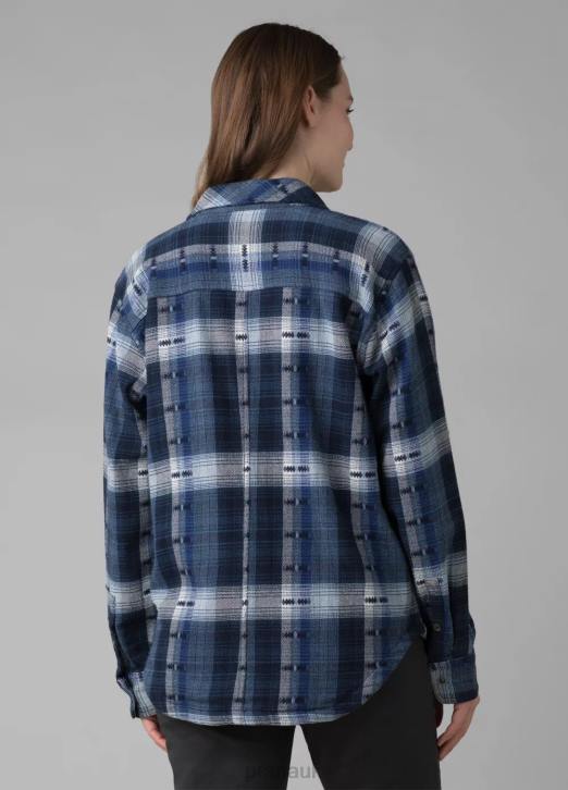 prAna Women Emerick Lined Flannel 604H246 Clothing Admiral Blue