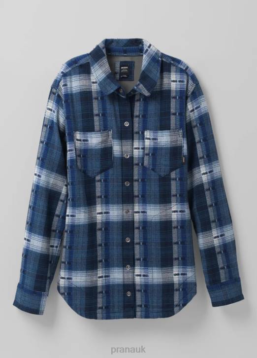 prAna Women Emerick Lined Flannel 604H246 Clothing Admiral Blue