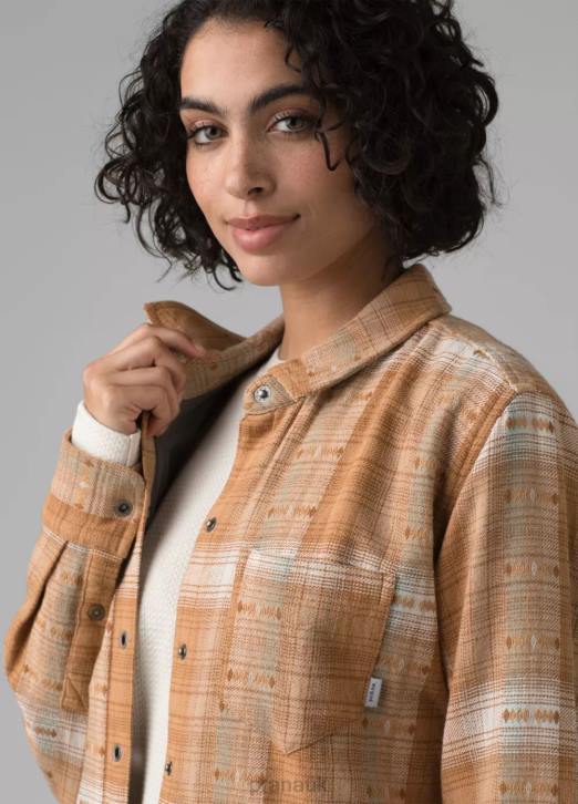 prAna Women Emerick Lined Flannel 604H247 Clothing Embark Brown