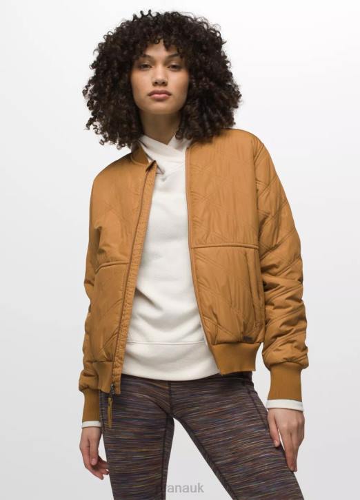 prAna Women Esla Bomber Jacket 604H690 Clothing Camel
