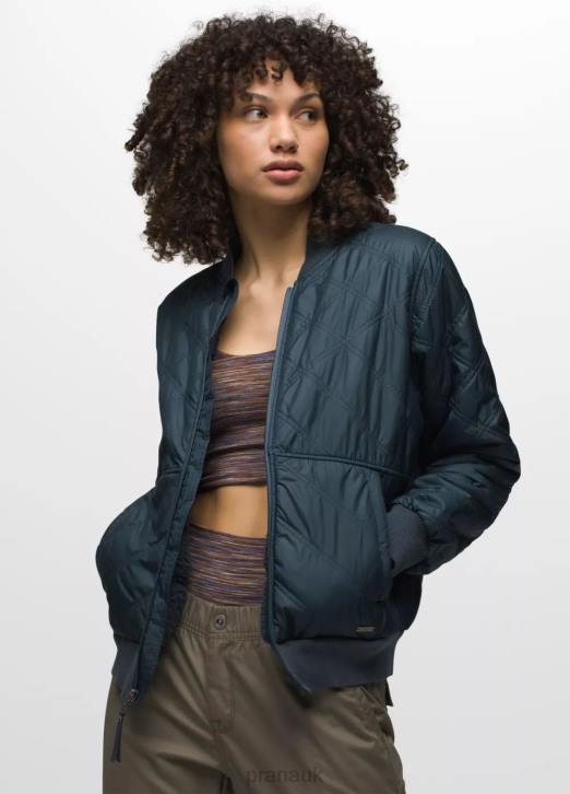 prAna Women Esla Bomber Jacket 604H691 Clothing Stormy Night