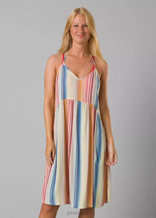 prAna Women Fernie Dress 604H623 Swim Multi Baja Stripe