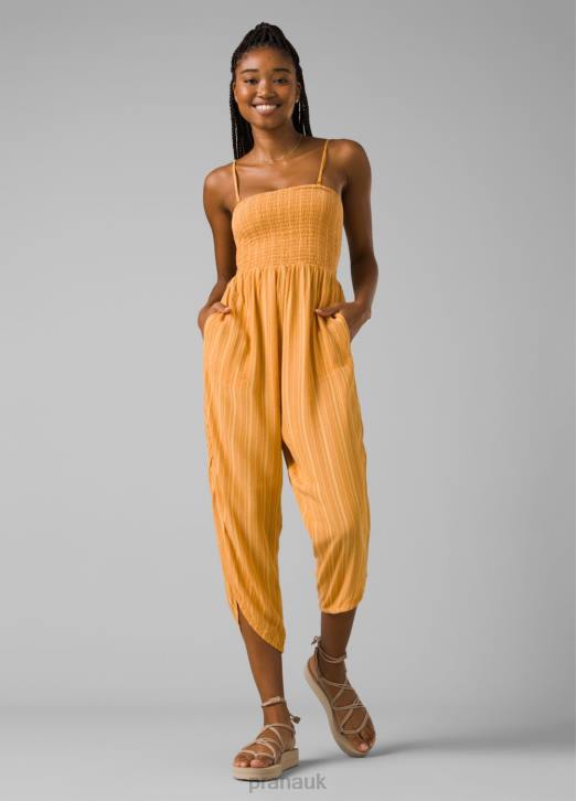 prAna Women Fernie Jumpsuit 604H650 Swim Deep Solstice Stripe