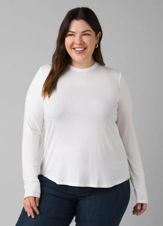 prAna Women Foundation 365 LS Top Plus 604H273 Clothing White