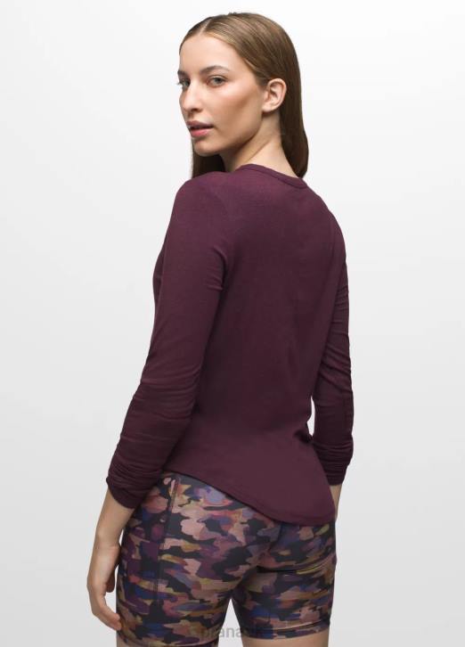 prAna Women Foundation 365 Long Sleeve Top 604H132 Clothing Mulberry Heather