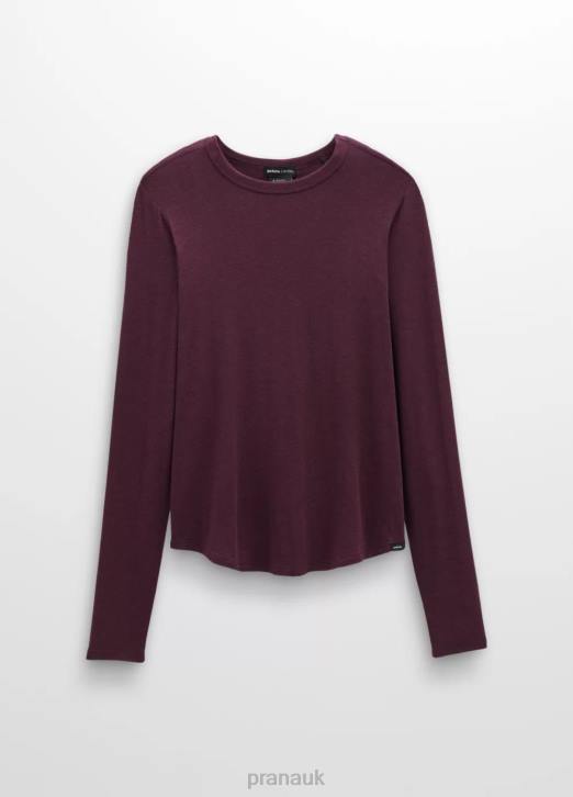 prAna Women Foundation 365 Long Sleeve Top 604H132 Clothing Mulberry Heather