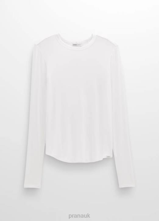 prAna Women Foundation 365 Long Sleeve Top 604H136 Clothing White