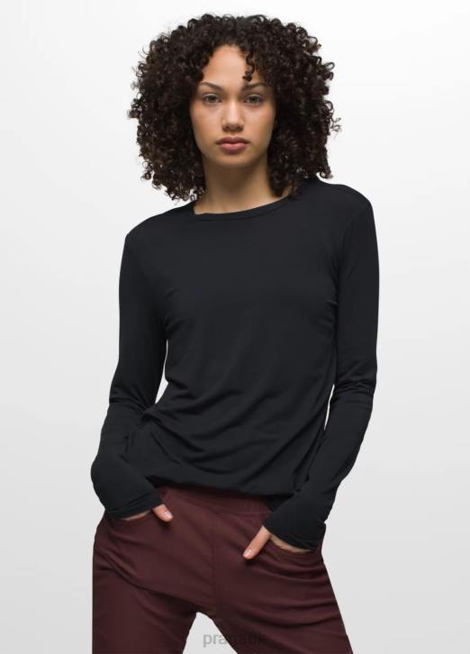 prAna Women Foundation 365 Long Sleeve Top 604H137 Clothing Black