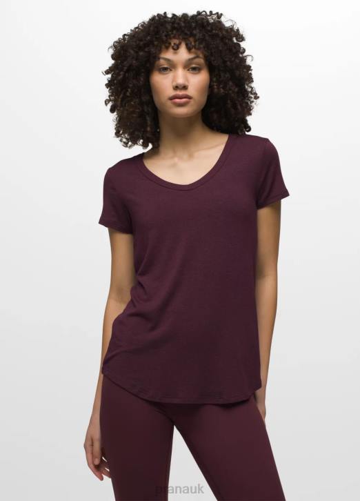 prAna Women Foundation 365 V-Neck Top 604H141 Clothing Mulberry Heather